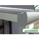 Superior Terrassenüberdachungen für VSG Glas 4,06m x 2,50m Weiß VSG klar, 8mm