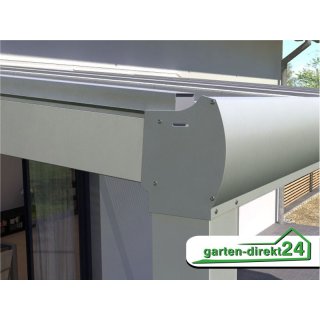 Superior Terrassenüberdachungen für VSG Glas 4,06m x 3,00m Weiß VSG milchig opal, 8mm