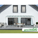 Superior Terrassenüberdachungen für VSG Glas 10,06m x 3,50m Weiß Ohne Glaseindeckung