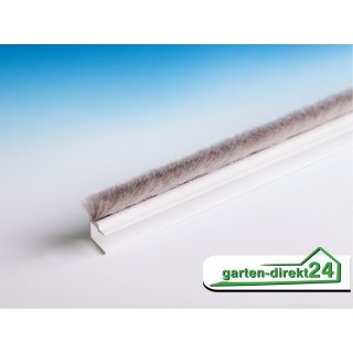 GD24slide Bürstenprofil für 8mm Glasstärke, 3m Weiß