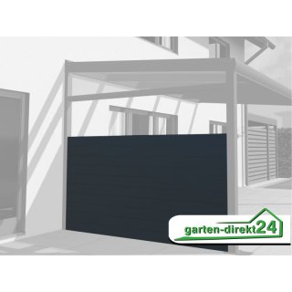 GD24cover Terrassen-Seitenwand 0,90m 2,5m Weiß