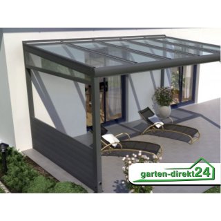 GD24cover Terrassen-Seitenwand 0,90m 3m Anthrazit
