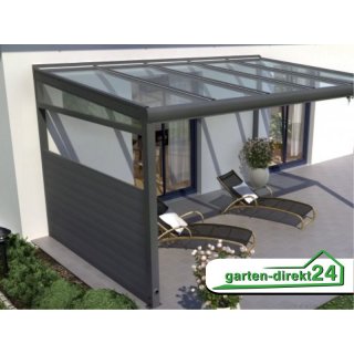 GD24cover Terrassen-Seitenwand 1,20m 4m Anthrazit