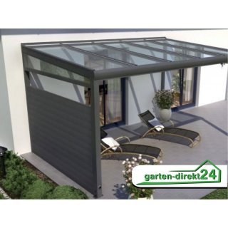 GD24cover Terrassen-Seitenwand 1,80m 4m Anthrazit