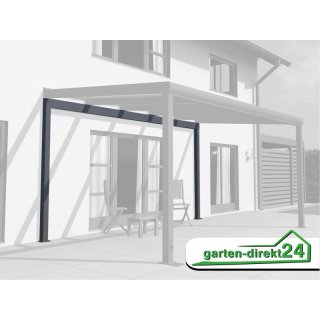 GD24 Alu-Ständerwerk für wandseitige Abstützung (4m Breite) Anthrazit Premium- oder Classic-Terrassendach