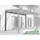 GD24 Alu-Ständerwerk für wandseitige Abstützung (4m Breite) Anthrazit Superior- oder Vintage -Terrassendach