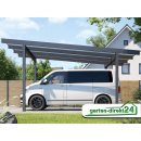 Flachdach Alu-Carport Bausatz 3,06m x 6,00m Anthrazit Plexi Resist