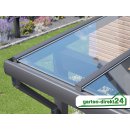 Vintage Terrassenüberdachungen mit VSG Glas 5,06m x 3,00m Weiß VSG milchig opal, 8mm