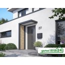 Vordach Home 1,50m x 0,80m Anthrazit PLEXIGLAS®, Opal - Seitenteil: Rhombus, Treibholz