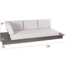 Lounge-Set La Villa 3-tlg. Stone Grey