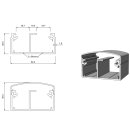 Aluminium Kabelkanal, mittelgroß, anthrazit 2500 mm