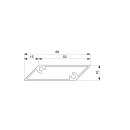 Alu Rhombusprofil 16mm, offen, Holzdekor Fichte