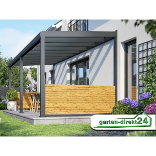 Alu-Lamellenwand (geschlossen) für Terrassenüberdachungen, Fichte
