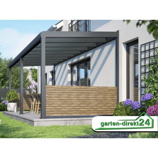 Alu-Lamellenwand (geschlossen) für Terrassenüberdachungen, Treibholz