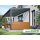 Alu-Lamellenwand (offen) für Terrassenüberdachungen, Golden Oak