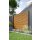 Alu-Lamellenzaun, Rhombus geschlossen, Golden Oak, Alu-Profile anthrazit