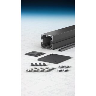 Alu Zaunpfosten-Set, anthrazit