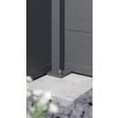 Alu Zaunpfosten-Set, anthrazit