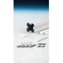 Alu Zaunpfosten-Set, weiß