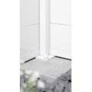 Alu Zaunpfosten-Set, weiß