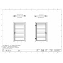 Alu-Gartentor anthrazit, Glas, 1 Meter Breite