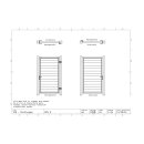 Alu-Gartentor anthrazit, Glas, 1 Meter Breite