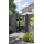 Alu-Gartentor anthrazit, Glas, 1 Meter Breite
