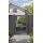 Alu-Gartentor anthrazit, Glas, 1 Meter Breite