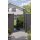 Alu-Gartentor anthrazit, Glas, 1 Meter Breite