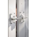 Alu-Gartentor weiß, Glas, 1 Meter Breite