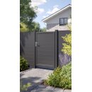 Alu-Gartentor anthrazit, mit Trennwandprofilen, 1 Meter...
