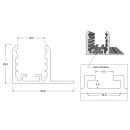 F-Alu-Schiene mit LED-Aufnahme, anthrazit 3000 mm