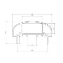 Alu-Handlauf, 80x45mm, anthrazit 7050 mm