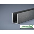Aluminium-U-Profil, 30 x 20 x 30 x 2 mm, Anthrazit