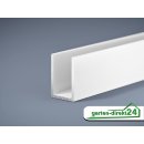 Aluminium-U-Profil, 30 x 20 x 30 x 2 mm, weiß