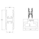 Alu-H-Profil mit LED-Aufnahme, anthrazit 3000 mm