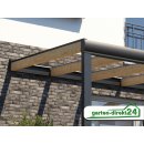 Ambiente Terrassenüberdachungen mit Stegplatten 4,06m x 3,00m Anthrazit bronze Pinie/Lärche RC 260