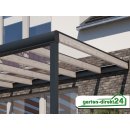 Ambiente Terrassenüberdachungen mit Stegplatten 4,06m x 3,00m Anthrazit bronze Pinie/Lärche RC 260