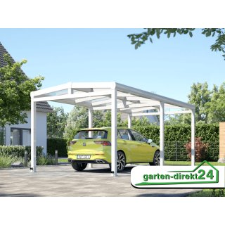 GD24 Alu Carport Bausätze 3,13m x 6,06m Weiß transparent X