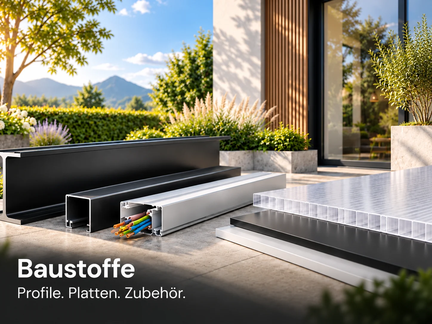 Baustoffe und Aluminiumprofile